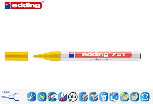 Edding paintmarker e-751 professional geel