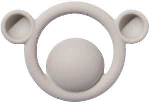 Moluk nogi beer beige, tactiele bijtring, in siliconen rubber, in doos 12.5x2x8.5cm, 0+