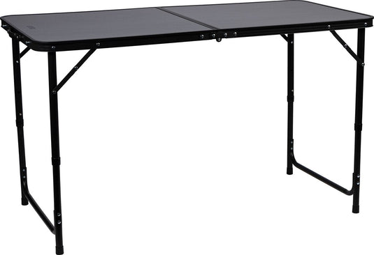 Abbey camp campingtafel 120x60 cm opvouwbaar - verstelbaar 54-69 cm - grijs
