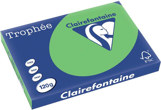 Clairefontaine trophée intens a3 grasgroen 120 g 250 vel