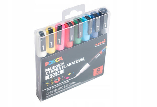 Uni posca posca pc-3m markersset (8 stuks) - all-surface