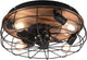 Rl live your light reality trondheim - ventilator - zwart mat - excl. 4x e27 4 w - licht apart schakelbaar - afstandsbediening - plafondbevestiging - niet geschikt voor externe dimmer - 3 snelheidsinstellingen - timer - zomer- en wintermodus