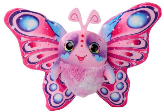 Simba fluffyfly knuffel - magische opblaasvlinder met regenboogogen - 30cm spanwijdte