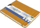 Kangaro schetsboek - a5 landscape - okergeel - pu hardcover - met elastiek en lint