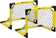 Get go voetbaldoel opvouwbaar set van 2 - 55x44x44 cm - voetbalgoal voor kinderen - zwart geel