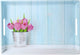 Kesper diep dienblad rechthoekig - tulpen print - design koffie thee dienblad - dienblad met handvatten - melamine - 50 x 35 x 4.5 cm