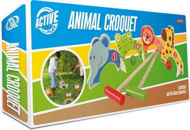 Tactic houten dieren croquet set