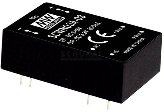 Mean well scwn03c-15 dc dc-convertermodule 200 ma 3 w aantal uitgangen: 1 x inhoud 1 stuk(s)