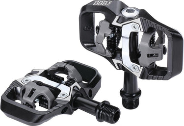 Bbb cycling fietspedalen trailmount mtb clipless set bpd-71 - mat zwart - 90 x 60 mm