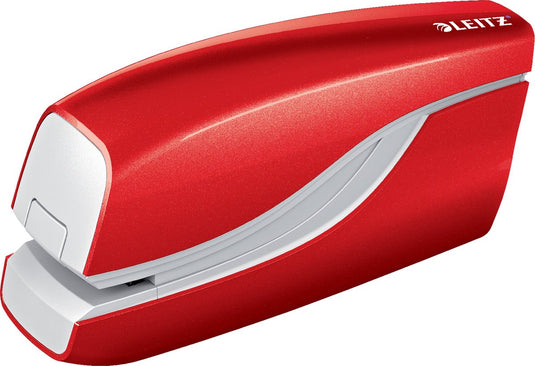 Leitz nexxt wow elektrische nietmachine voor contactloos nieten - op batterijen - niet tot 10 vel - rood