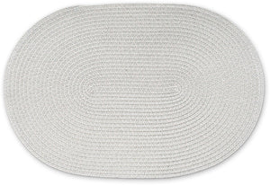 Continenta placemat ovaal, placemat, placemat, synthetische vezel, lichtgrijs, 45 x 31 cm, 6619