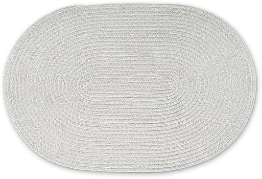 Continenta placemat ovaal, placemat, placemat, synthetische vezel, lichtgrijs, 45 x 31 cm, 6619