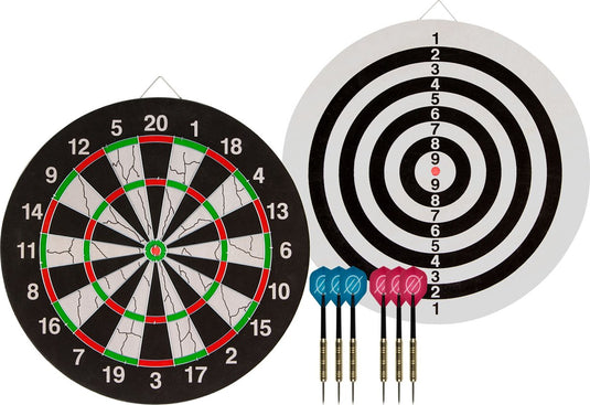 Faver dartbord set - flock ii - incl. 6 dartpijlen - diameter 45 cm