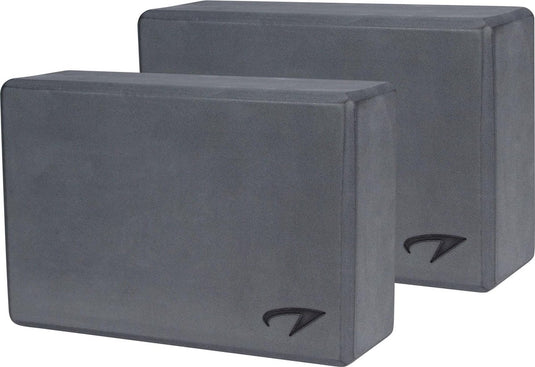 Avento yoga blok set van 2 - foam - grijs