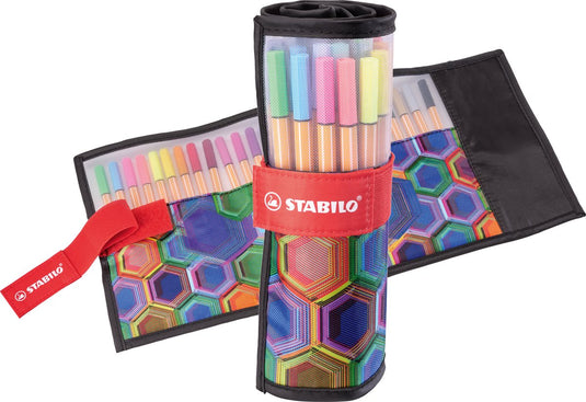 Stabilo point 88 - fineliner 0,4 mm - rollerset - arty - etui met 25 kleuren