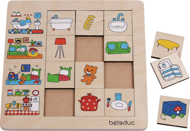 Beleduc puzzel ons huis 12 stukjes 25 cm