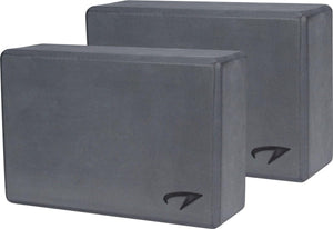 Avento yoga blok set van 2 - foam - grijs