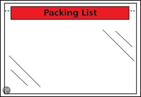 Raadhuis paklijstenvelop - 225x122mm - dl - packing list - 1000 stuks - rd-310301