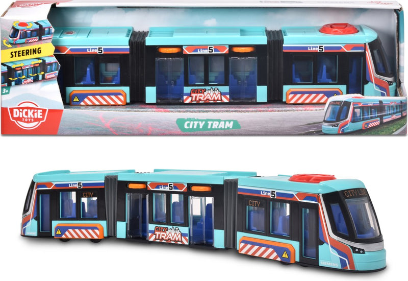 Load image into Gallery viewer, Dickie toys - siemens tram - 41,5 cm - stuurmechanisme op het dak - vanaf 3 jaar - speelgoedvoertuig
