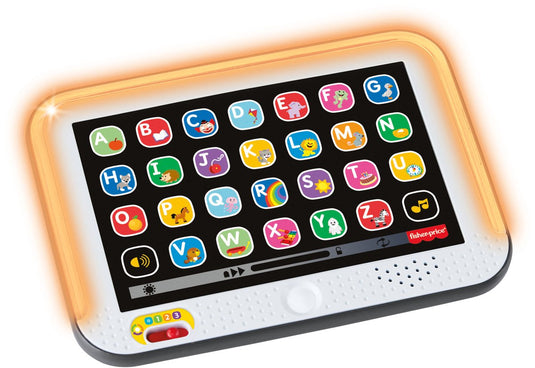 Mattel educatief speelgoed tablet interactief licht geluid leerplezier.