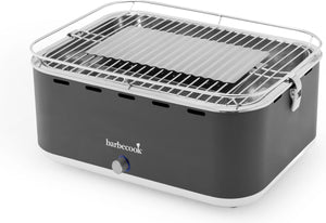 Barbecook carlo - tafel bbq - houtskool bbq barbecue - incl. draagtas - urban grey - 44 x 33 x 21cm