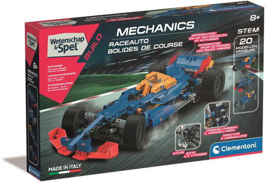 Clementoni - wetenschap spel mechanics - raceauto model kit - constructie speelgoed - vanaf 8 jaar