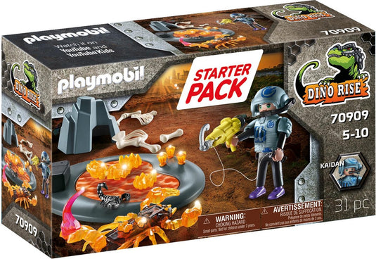 Playmobil dino rise starterpack gevecht tegen de vuurschorpioen - 70909