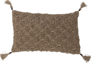 Bloomingville lione cushion, brown, cotton