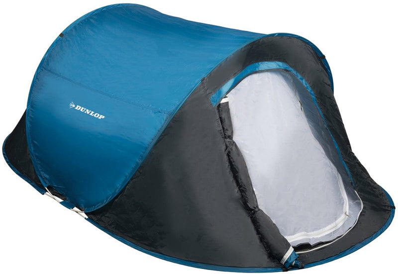 Load image into Gallery viewer, Dunlop pop up tent - blauw grijs wit - 2 persoons
