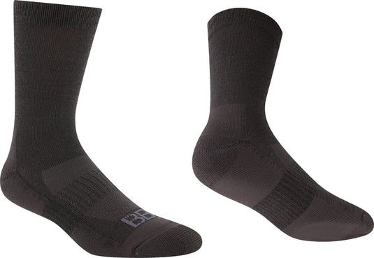 Bbb cycling merino winterfeet wielrensokken – wintersokken wielrennen 18 cm – wielersokken - zwart - 35 38 – fietssokken heren en dames - bso-18