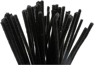 Creativ company chenille zwart 30cm, 50st.