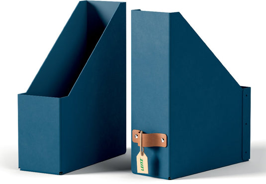 Leitz puro tijdschriftencassette - 100% gerecycled karton - set van 2 - donkerblauw