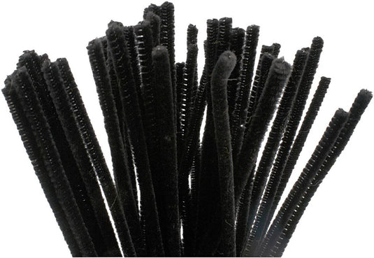 Creativ company chenille zwart 30cm, 50st.