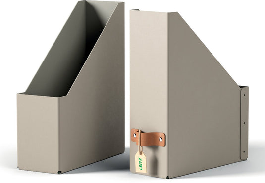 Leitz puro tijdschriftencassette - 100% gerecycled karton - set van 2 - beige