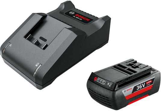 Bosch 36 v li-ion (2,0 ah) accu en (al3620-cv) lader