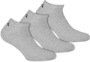Fila - invisible socks 3-pack - unisex sokken - 39-41 - grijs