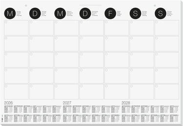 Sigel bureauonderlegger - ook te gebruiken als muurkalender - formaat a2 - met kalender 2026 2027 2028 - si-h6550