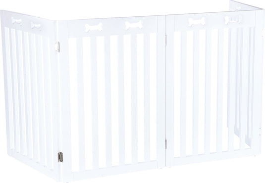 Trixie - afsluithek - 4 panelen - wit - 60-160x75 cm