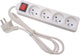 Perel stekkerdoos met schakelaar, 4 stopcontacten met penaarde (type e), kabel 1.5 m, 3g1.5, gebruik binnenshuis, wit