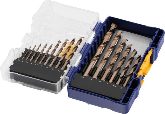 Irwin hss pro cobalt - metaalboor set - 135° split point - 1.5-10mm - 15 stuks