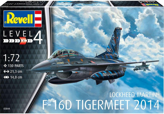 Revell modelbouwpakket militaire voertuigen - 03844 lockheed martin f-16d tigermeet 2014 plastic - 1:72 - modelbouw