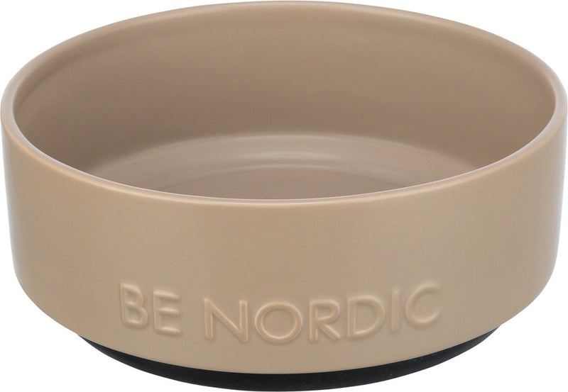 Load image into Gallery viewer, Trixie be nordic voerbak hond keramiek rubber taupe
