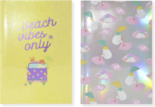 Kangaro schrift - beach happy - a4 - lijn - 2 stuks - pp omslag