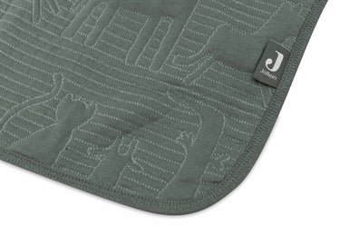 Jollein - deken wieg 75x100cm - wiegdeken, wiegdekentje, dekentje baby - jungle jambo ash green laurel