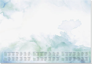 Sigel bureauonderlegger watercolor sea met kalender 2026 2027 2028 formaat a2 30 vel afscheurbaar