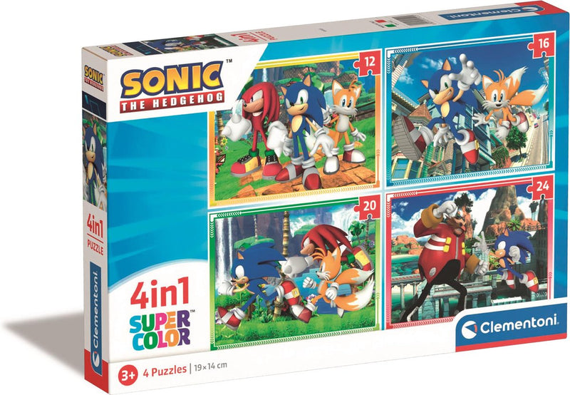 Load image into Gallery viewer, Clementoni puzzels sonic, 4in1

