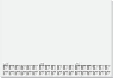 Kangaro bureau onderlegger - kalender 2025 2026 2027 - formaat 59.5x41cm - 5 stuks - afscheurbaar 30 vel