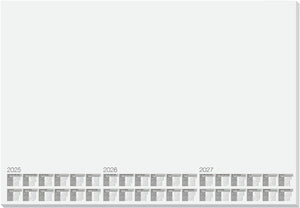 Kangaro bureau onderlegger - kalender 2025 2026 2027 - formaat 59.5x41cm - 5 stuks - afscheurbaar 30 vel