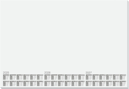 Kangaro bureau onderlegger - kalender 2025 2026 2027 - formaat 59.5x41cm - 5 stuks - afscheurbaar 30 vel