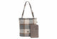 Jollein luiertas - shopper - check boucle - inclusief verschoonmatje